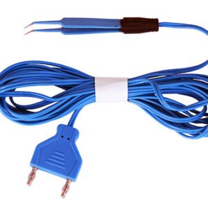 single-use bipolar forceps, straight, 110 mm, tip 0,5 mm angled, with 2-pin-connector for international models