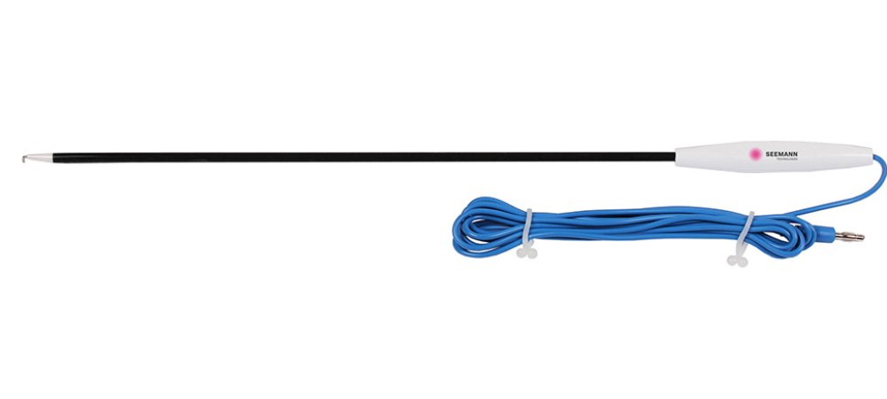 single-use monopolar hook-electrode for Laparoscopy, working
